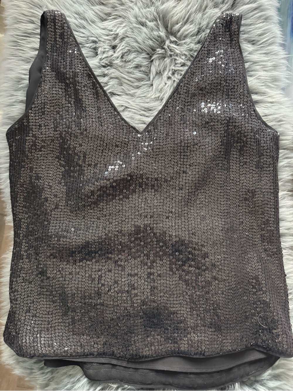 Banana Republic Black Sequin V-Neck Camisole